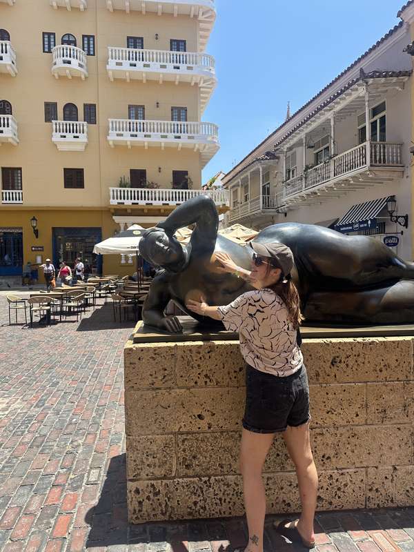 Botero-Skulptur auf der Plaza Santo Domingo