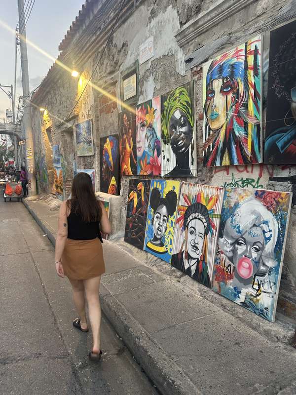 Street Art Gasse in Getsemaní