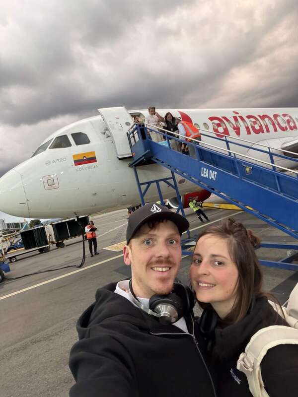 Selfie nach der Landung in Armenia